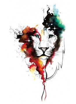 Watercolor lion